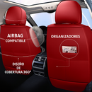 Funda de Auto Universal Turbo en Cuero Legítimo con AirBag +REGALOS: Alfombra de Cuero y Funda para Volante