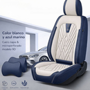 Funda de Asiento Universal Shield en Cuero Legítimo con Airbag + REGALOS: Alfombra de Cuero y Funda para Volante