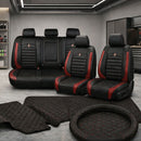 Funda de Auto Universal Prime en Cuero Legítimo con Airbag +REGALOS: Alfombras de Cuero y Funda para Volante